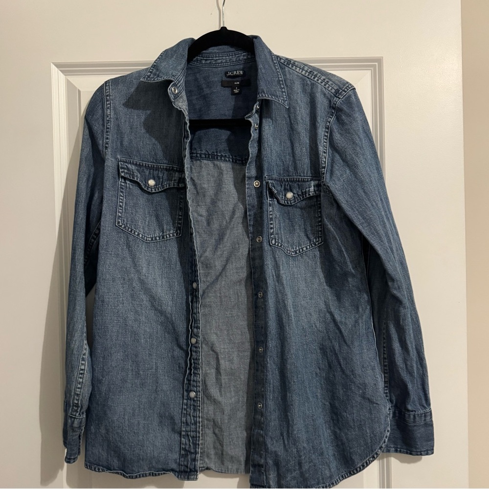 J crew slim size 4 denim top